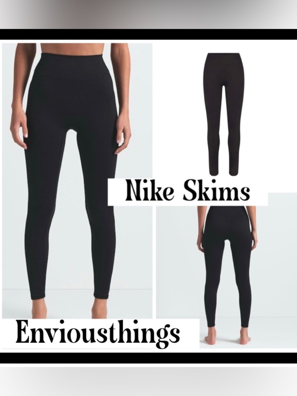 Nike Skims Matte Leggings 26” Obsidian New